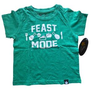 Littlest Prince T-Shirt 3T Feast Mode Graphic Green Cotton Blend